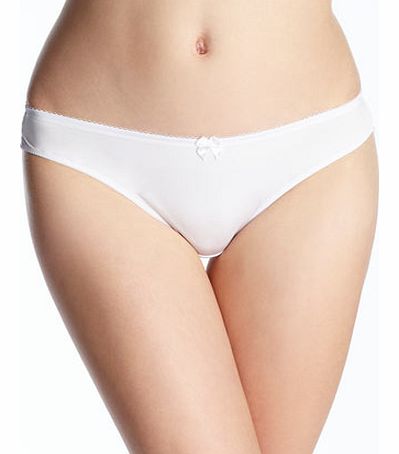 Bhs Simply Smooth White Lace Brazilian Knicker,