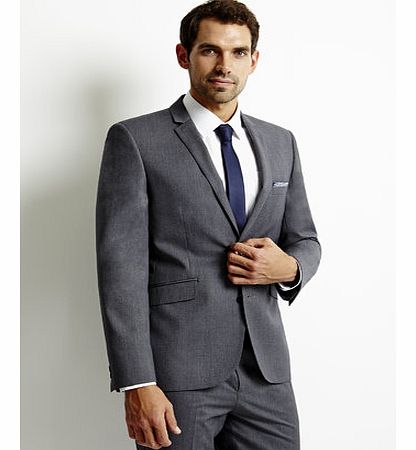 Bhs Slim Fit 2 Button Suit Jacket, Grey BR64S16EGRY