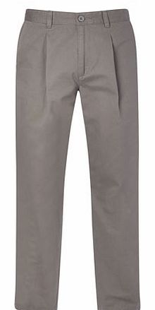 Smoke Pleat Front Chinos, Grey BR58B01EGRY