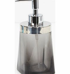 Smoke tapered acrylic soap dispenser, smoke