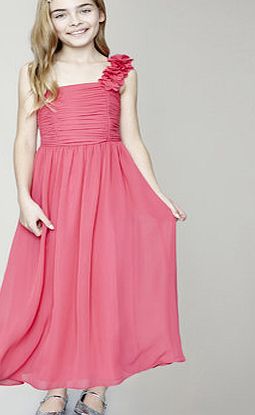 Bhs Sorbet Pink Maxi Ruffle One Shoulder Dress,