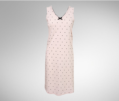 Spot and floral print jersey chemise
