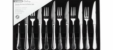Bhs Stainless steel Judge Steak Knife and fork set,