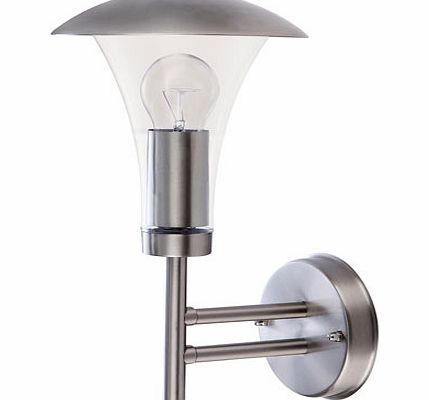 Bhs Stainless Steel Omega Fluted Outdoor Light,