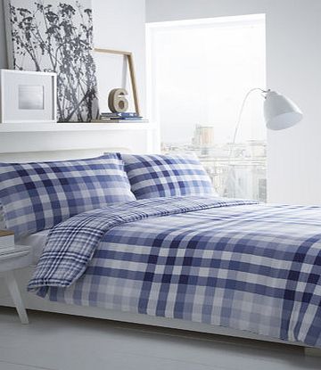 Bhs Stanley Check Bedding Set, blue 1832741483