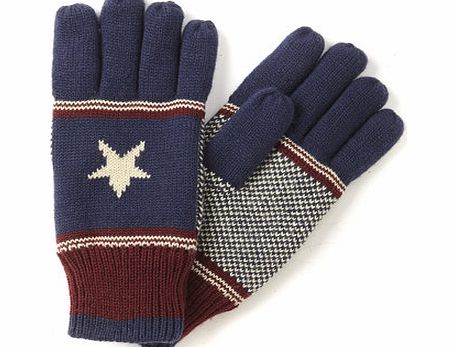 Bhs Star Knit Gloves, Blue BR63G24FNVY