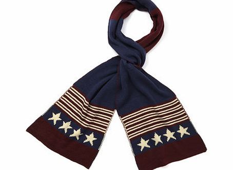Bhs Star Knit Scarf, Blue BR63S20FNVY
