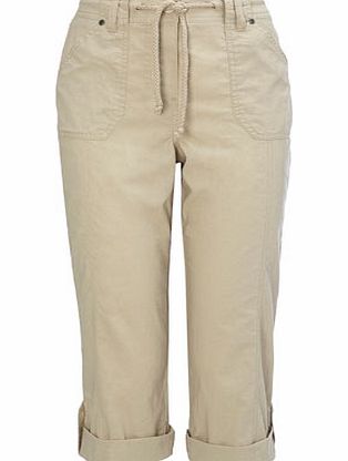 Bhs Stone Great Value Cotton Crop Trousers, stone