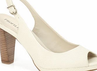 Bhs Stone Heel Detail Platform Sling Back, stone