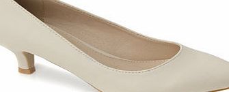 Bhs Stone Kitten Heel Court Shoe, stone 2845440263