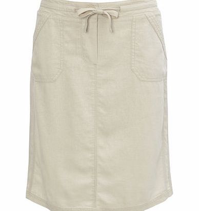 Bhs Stone Linen Blend Skirt, New Stone 2207763050