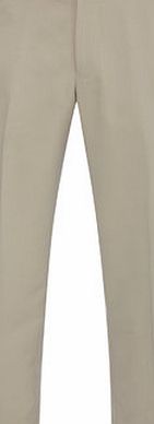 Bhs Stone Soft Touch Regular Fit Trousers, Cream