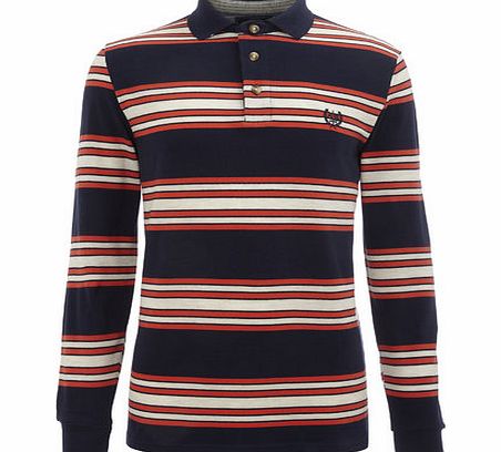 Bhs Striped Polo Shirt, Blue BR54P02GNVY