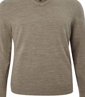 Bhs Supersoft V Neck Dark Stone, STONE BR53A15GNAT