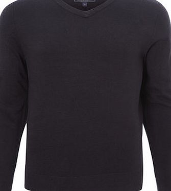 Bhs Supersoft V Neck Navy Jumper, NAVY BR53A13GNVY