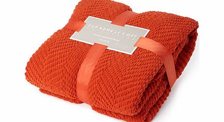 Bhs Supremely soft terracotta chevron throw with