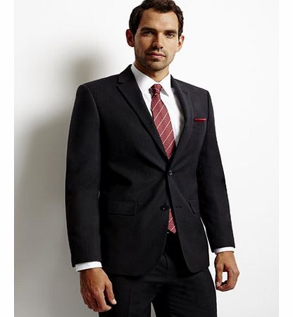Bhs Tailored Charcoal Grey Stripe Suit Jacket with