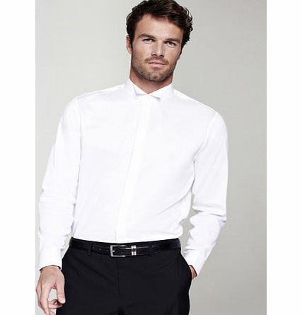 Bhs Tailored Wing Collar Wedding Shirt, White