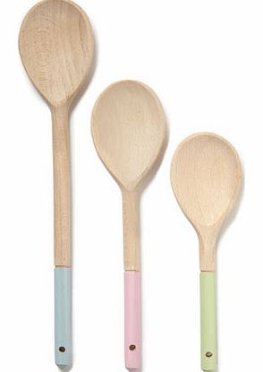 Bhs Tala Set of Three Wooden Spoons, natural