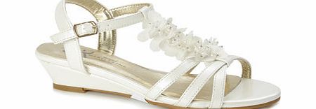 Bhs Tammy Girl Ivory Corsage Wedge Sandal, ivory