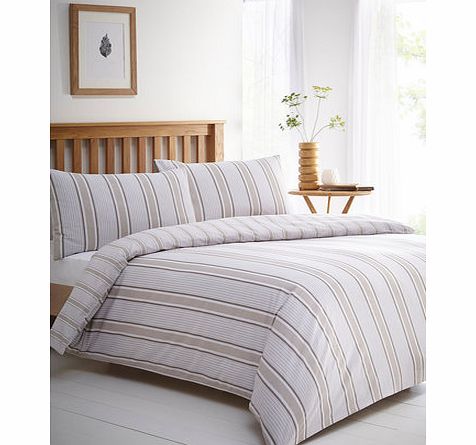 Bhs Taunton Natural Stripe Essential Bedding Set,