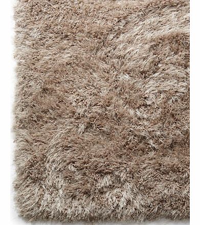 Taupe Capri Shaggy Shimmer Rug 140x200cm, taupe