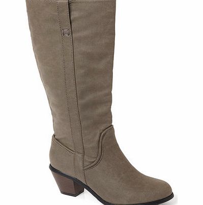 Bhs Taupe Chunky Heel Western Boot, taupe 2844340106