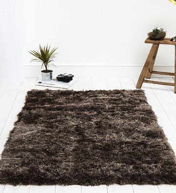 Bhs Taupe fur look shaggy rug 100x150cm, taupe