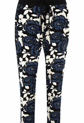 Bhs Teal and Black Crepe Joggers, blue 19126051483