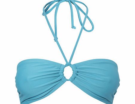Bhs Teal Great Value Plain Bandeau Bikini Top, Teal