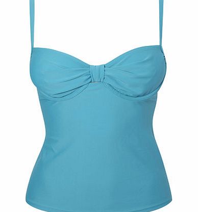 Bhs Teal Great Value Underwired Tankini Top, Soft