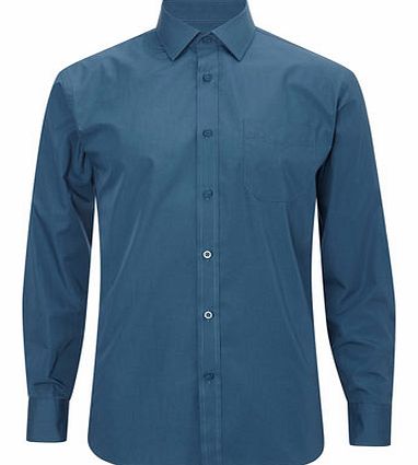 Bhs Teal Long Sleeve Shirt, Green BR66S02DGRN