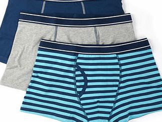 Bhs Teal Mix 3 Pack Rugby Stripe Trunks, Green