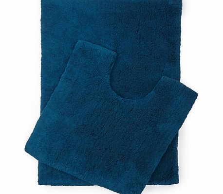 Bhs Teal Ultimate Bath and Pedestal Mats Range, teal