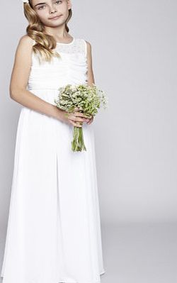Bhs Teen Ivory Illusion Bridesmaid Dress, ivory