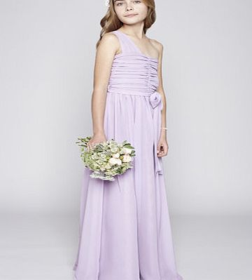 Bhs Teen Lilac One Shoulder Bridesmaid Dress, lilac