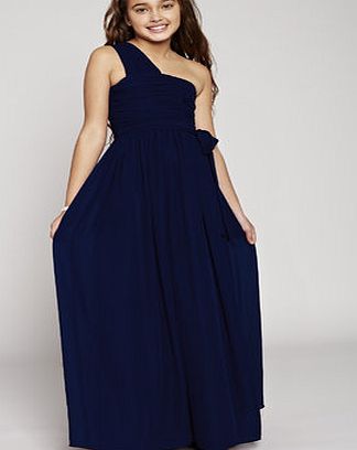 Bhs Teen Navy One Shoulder Bridesmaid Dress, navy