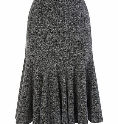 Bhs Textured Drop Hem Skirt, black/white 356352786