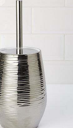 Bhs Textured Metalic Toilet Brush, silver 1945790430