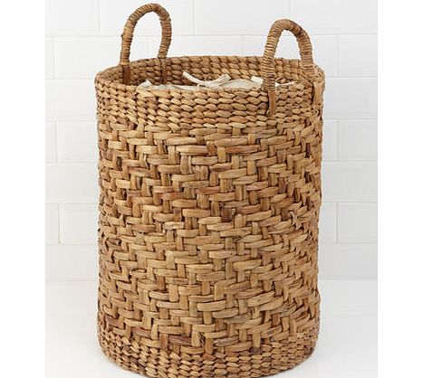 Bhs Textured water hyacinth laundry basket, natural
