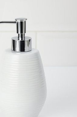 Bhs Textured White Soap Dispenser, white 1945690001