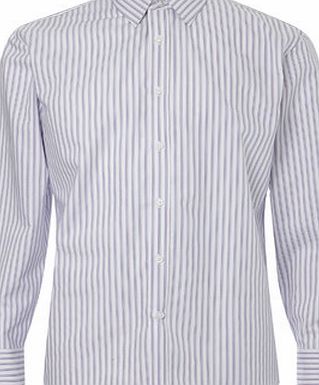 Bhs Three Colour Stripe Cotton Regular Fit Shirt,
