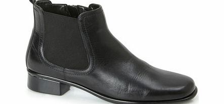 Bhs TLC Black Leather Chelsea Ankle Boots, black