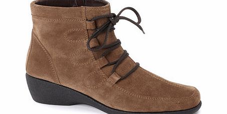 Bhs TLC Taupe Gilli Lace Wedge Boot, taupe 2844020106