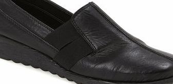 Bhs TLC Wide Fit Scratch Wedge Double Elastic Shoes,