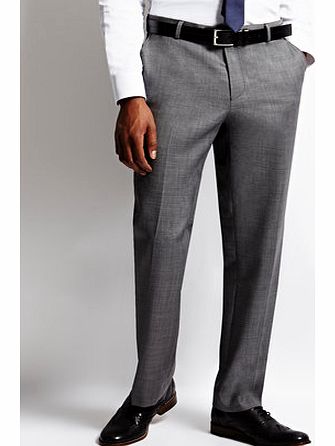 Bhs Tom English Grey Sharkskin Trousers, Grey