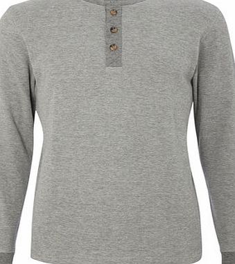 Bhs Trait Grey Contrast Waffle Texture Top, Grey