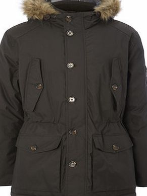 Bhs Trait Khaki Hooded Parka, Green BR56B06FKHK