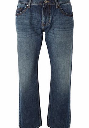 Bhs Trait Mens Vintage Relaxed Fit Jeans, Blue