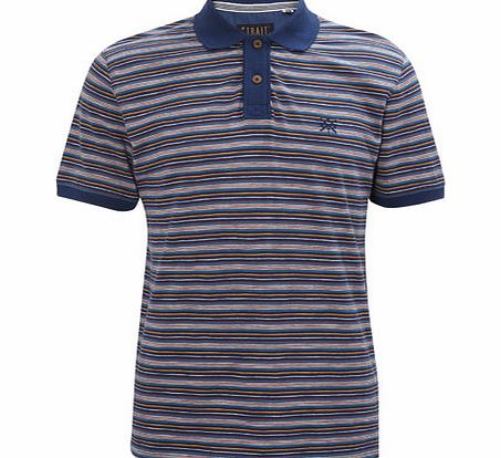 Bhs Trait Multi Striped Polo Shirt, Blue BR52T09GNVY